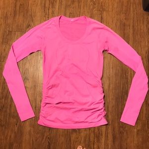 Hot pink Lululemon long sleeve
